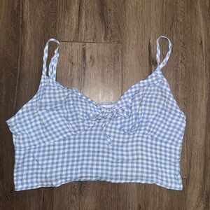 Urban Outfitters Blue Ruched Crop Camisole